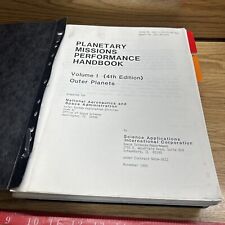 Planetary Missions Performance Handbook Volume 1 NASA SAIC Outer Planets Rare picture