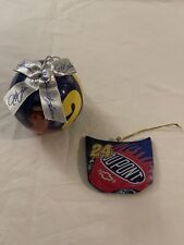 Trevco #24 Jeff Gordon DuPont Hood Christmas Tree Ornaments Lot of 2 picture