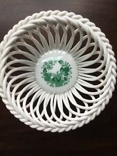 Herend 7371 Reticulated Open Weave Basket Candy Dish 5” Dia 2” Tall picture