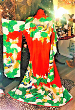 Vintage Bohemian Spirited Signed Artist Heavy Silk Arist Wedding UCHIKAKE Kimono picture