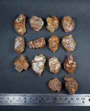 Iron Coated Window Quartz Crystals 14 Pcs Lot from Baluchistan Pakistan. picture
