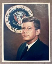 Vintage President John F Kennedy Official Color Portrait Photo Picture Kodak picture