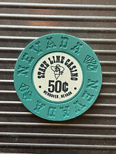 🌋❄️ State Line Casino $.50 50¢ Cent Poker Chip Gaming Token Winnemucca NV ASM picture
