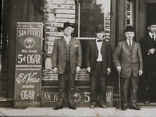 Morrison's Cigar Store Bar RPPC Real Photo Postcard Gentlemen Pub Vtg 1920s picture