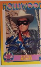 THE LONE RANGER Clayton Moore AUTOGRAPH Starline Hollywood Trading Card Western picture