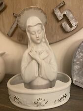 Vtg Napco Japan Madonna Mary Planter  Porcelain Font Christian MCM Religious picture