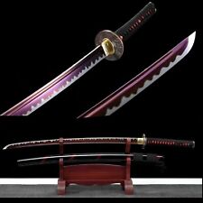 Elegant Purple Blade Japanese Katana Samurai Sword Full Tang Battle Ready Sharp picture