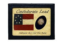 Civil War Bullet Confederate Lead with Display Case and COA picture