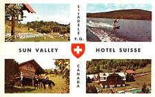 VINTAGE POSTCARD SUN VALLEY SWISS HOTEL ST. ADELE QUEBEC CANADA 1970 picture