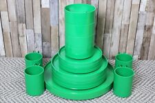 1960s-70s Heller Massimo Vignelli Green Kitchenware Set (Plates/Bowls/Cups) picture