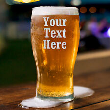 Personalised Pint Glass Engraved Glassware Gift, Birthday Gift Wedding Any Text picture