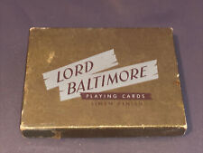 Vintage Lord Baltimore Vintage Playing Cards Linen Finish Complete Set Collector picture
