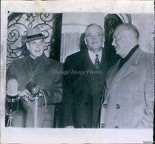 1952 Gen Douglas Macarthur Pres-Elect Eisehower John F Dulles Politics 7X9 Photo picture