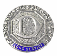 Vintage Old Dunlop Company 1961 Long Service Silver & Enamel Lapel Badge picture