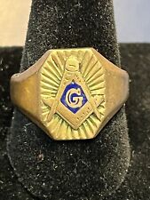 Vintage Masonic 10K Gold Ring 5.4 Grams picture