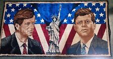 Vintage President John F. Kennedy Bobby Kennedy Wall Tapestry Art 1960’s picture