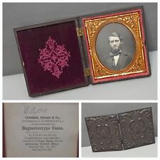 Antique Union Case Ambrotype Photograph Gentleman Vintage Rare 1850s 160+ Years picture