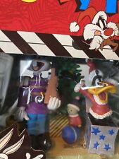 Vtg 1996 Looney Tunes Bugs Bunny & Daffy Duck Christmas Stocking Hanger Holder picture