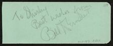 William Bill Demarest d1983 signed 2x5 cut autograph on 5-5-47 CBS Playhouse LA picture