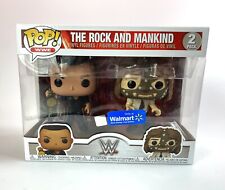 The Rock & Mankind WWE Funko POP Vinyl Figure Set New NIB Rock N Sock Walmart picture
