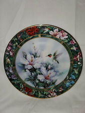 Complete 8-pc set of Vintage Lena Liu's Hummingbird Treasury collection plates picture