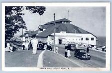 1930-40's ROCKY POINT RHODE ISLAND DANCE HALL OLD CARS MAX LATT ANTIQUE POSTCARD picture