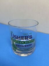 Vintage Usher's Green Stripe Scotch Whiskey Rock Glass Brown-Forman Distillers picture