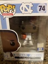 Funko Pop Basketball #74 Michael Jordan UNC Away White Uniform In Protector picture