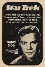 1976 TV AD + LISTING ~  STAR TREK EPISODE KHAN REVIVED FROM SUSPENDED ANIMATION picture