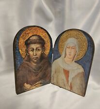 unique religious vintage Open Wooden Plaque Oddities Handmade picture