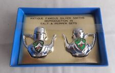 Antique Famous Silver Smith Reproduction In Salt & Pepper Set Virginia 1-1/2