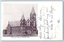 Perham Minnesota MN Postcard Catholic Church Building Exterior View 1907 Vintage picture