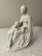 Porcelain Statue Of Roman Mother And Son. Toe Of Boy Chipped picture