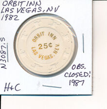 $.25 CASINO CHIP -ORBIT INN LAS VEGAS NV 1982 H&C #N3087.S OBS CLOSED 1987 picture