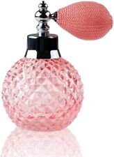 Vintage Crystal Art Style Refillable Perfume Atomizer Spray Bottle 100ml (Pink) picture