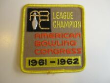 1961 1962 ABC American Bowling Congress League Champion Patch BIS picture