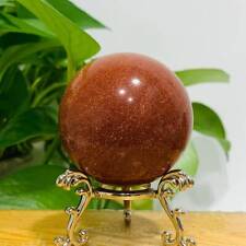 1994g man-made Gold Sand Quartz Sphere Crystal Ball Decoration Energy Healing picture
