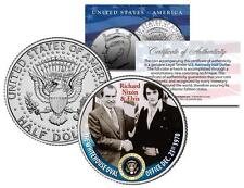 RICHARD NIXON & ELVIS PRESLEY at White House Colorized JFK Half Dollar U.S. Coin picture