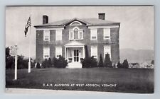 West Addison VT-Vermont, DAR Mansion, Antique, Vintage Souvenir Postcard picture