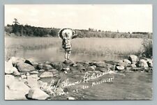 Chief Odawa Littlecreek—Mississippi River Source RPPC Itasca—Chippewa Indian 50s picture