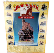 RARE DAVID WINTER Cottages USA TOUR 1993 Poster MINT 16