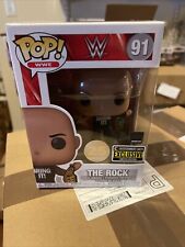 WWE The Rock with Championship Belt Pop EE Exclusive Mint with Protector picture
