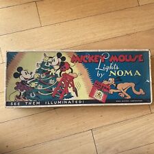 RARE Vintage 1930's NOMA Mickey Mouse Christmas Lights w/ Original Box READ picture