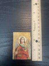 Antique Catholic Prayer Card Religious Collectible 1890's Holy Card. Angel picture