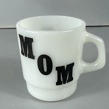 Vintage 70's Termocrisa 'MOM' Milk Glass Coffee Cup Mug Mothers Day Gift picture