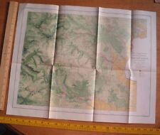 1900 US Geological survey map Cascade Range Washington 23x18.5
