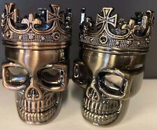 3 Piece Skull Metal Alloy Tobacco Spice Grinder Crusher USA Seller W/ Gift Box picture