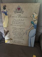 Disney Canvas, “I am a Princess” 16x20 picture