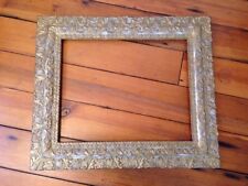 Antique Vtg Gold Gilt Ornate Gesso Carved Frame Rococo Victorian Wooden 27x23 picture