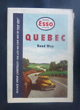 1949 Quebec  road map Esso oil  gas Imperial Montreal Quebec City picture